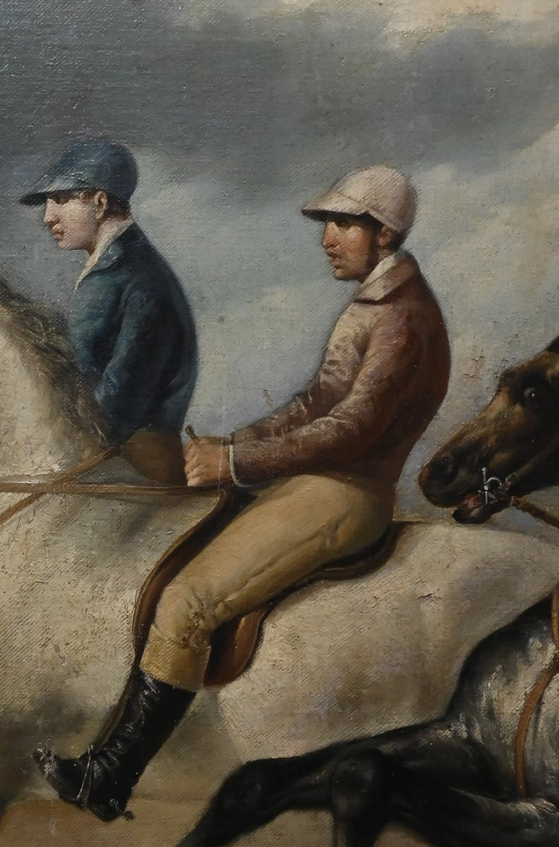 Course De Chevaux - École italienne - Italie XIXe siècle-photo-4